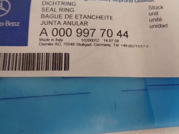 A0009977044 OM611 RING BRANSDSTOFDRUKREGELAAR NEW OLD STOCK ORIGINEEL MERCEDES-BENZ - Afbeelding 2