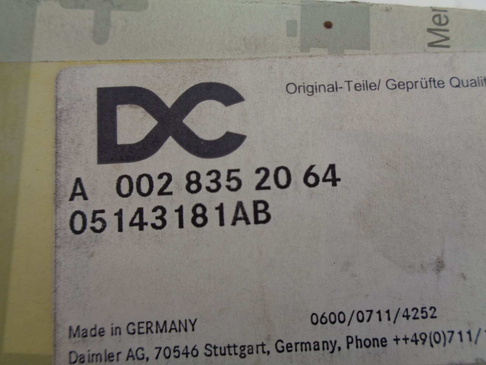 A0028352064 W210 KOELVLOEISTOFPOMP NEW OLD STOCK ORIGINEEL MERCEDES-BENZ - Afbeelding 2