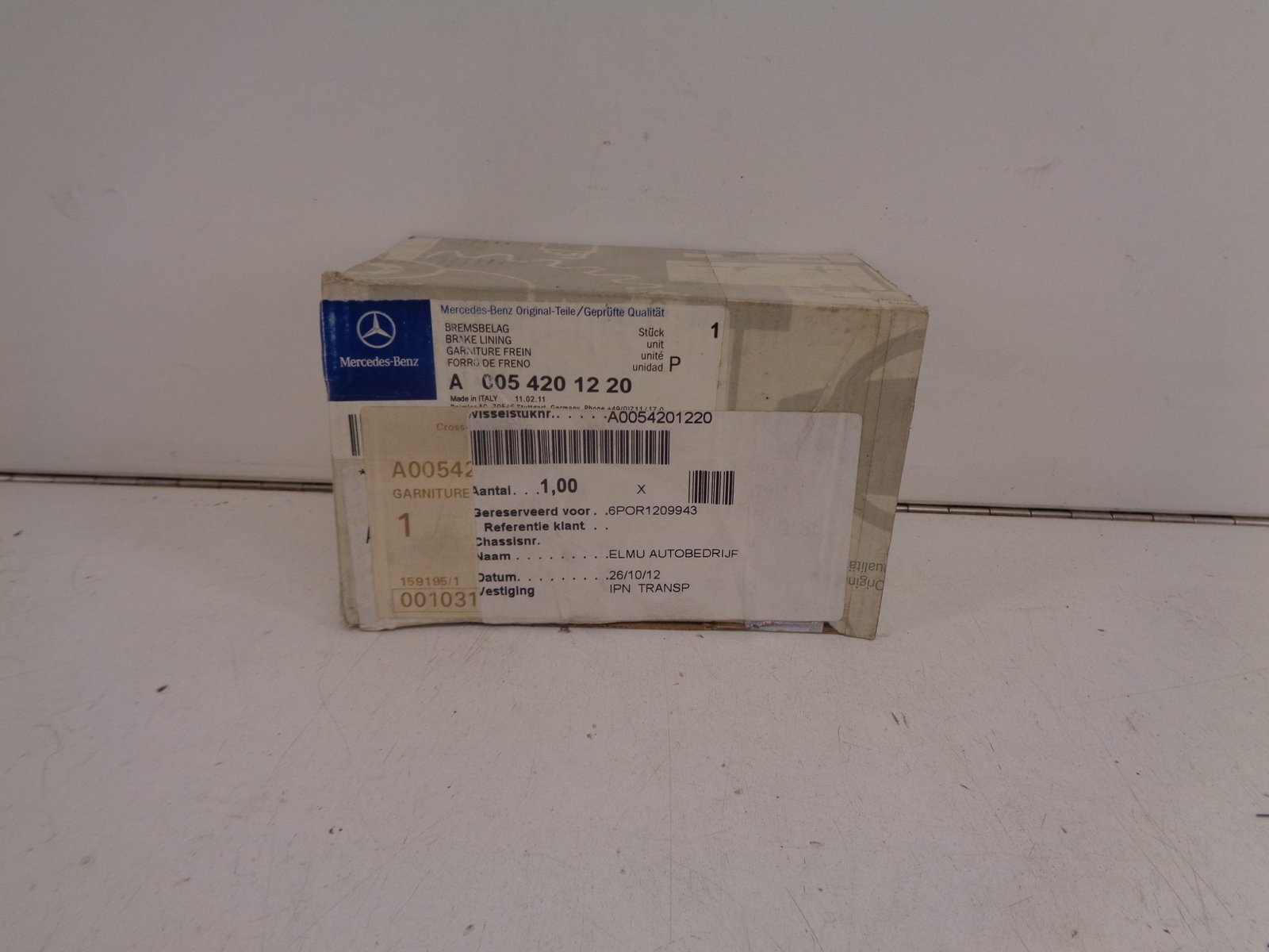 A0054201220 C-KLASSE W204 REMBLOKSET VOOR NEW OLD STOCK ORIGINEEL MERCEDES-BENZ