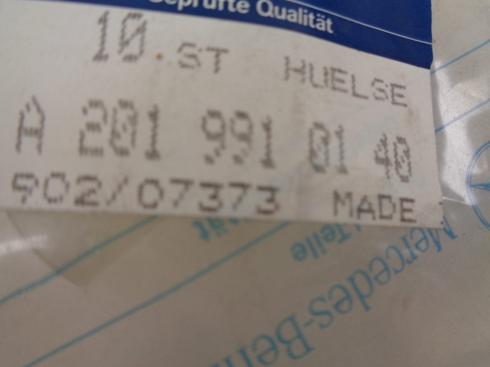 A2019910140 HULS NEW OLD STOCK ORIGINEEL MERCEDES-BENZ - Afbeelding 2