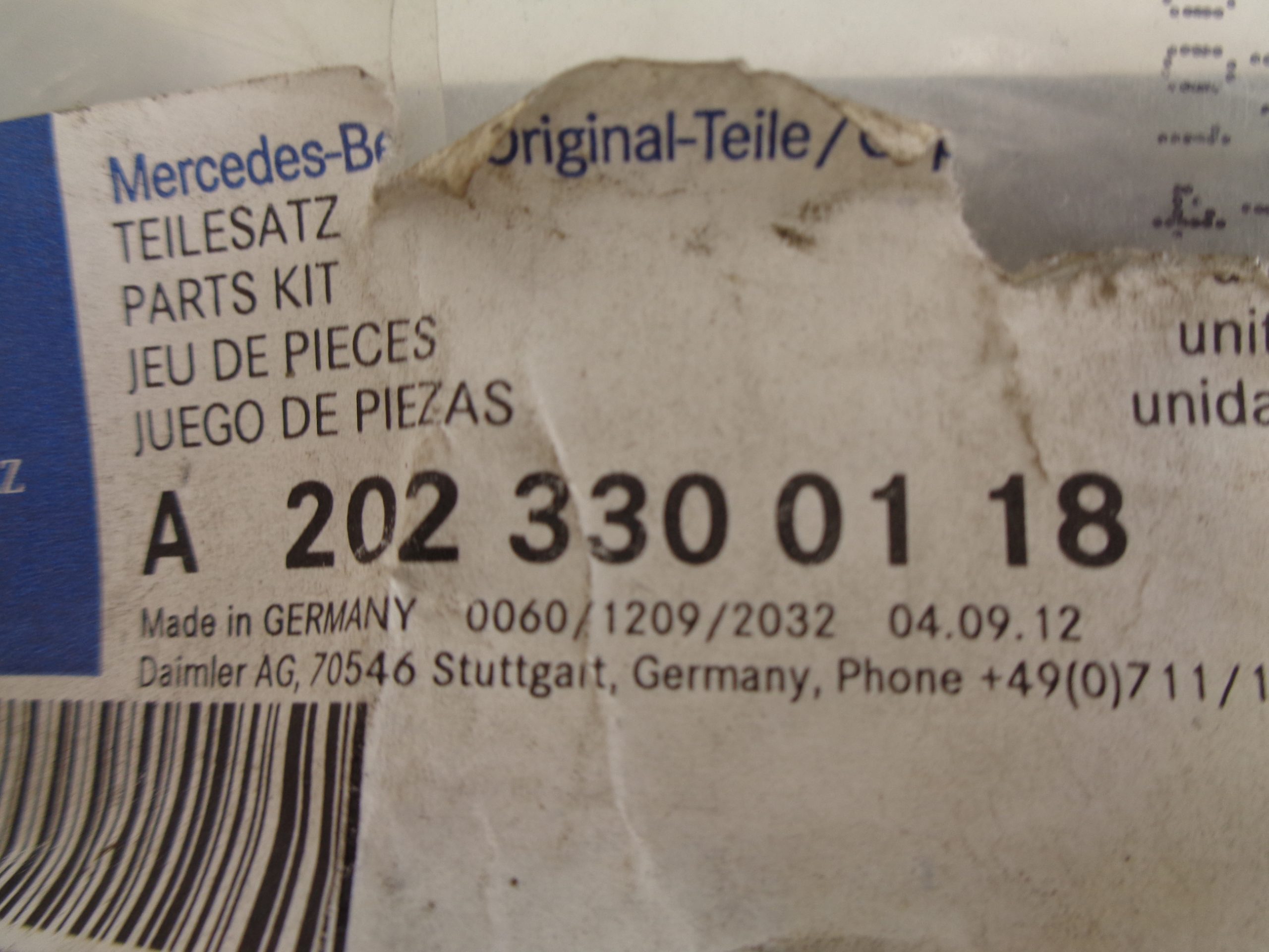 A2023300118 SLK R170 BOUTSET DRAAGARM VOOR NEW OLD STOCK ORIGINEEL MERCEDES-BENZ - Afbeelding 2