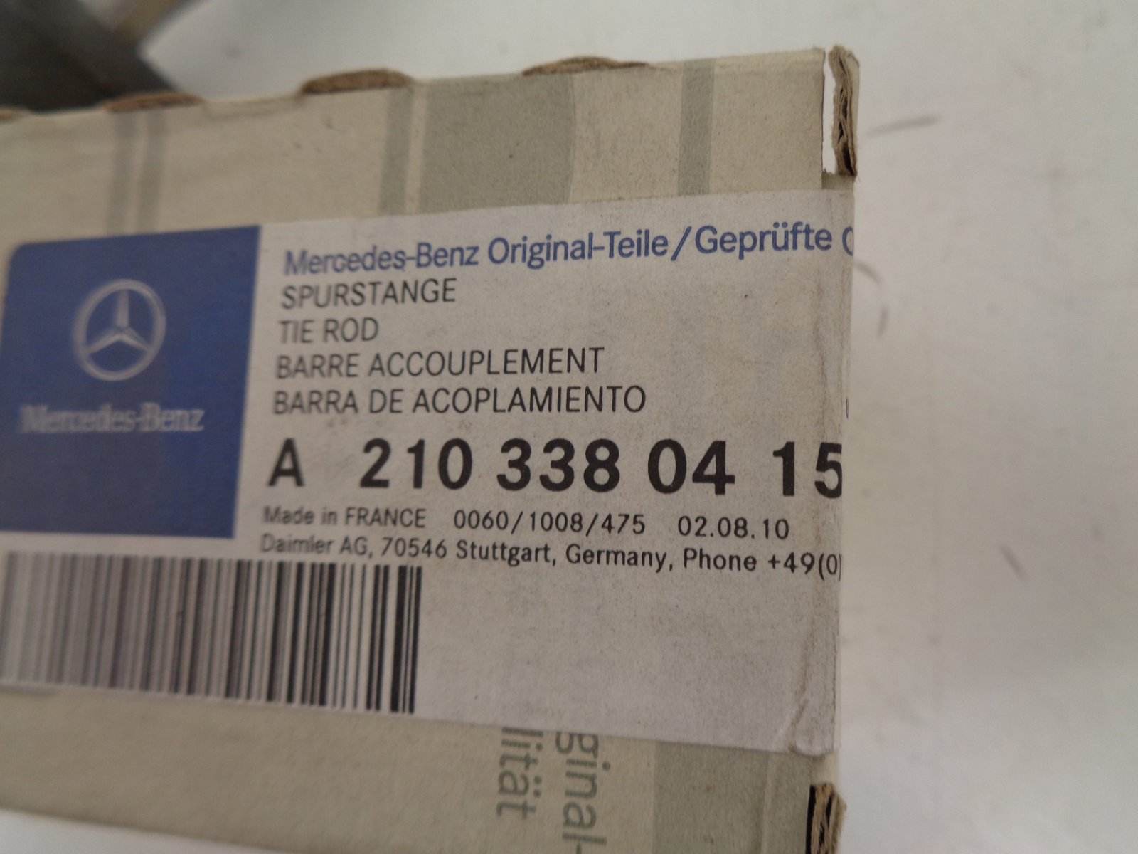 A2103380415 E-KLASSE W210 STUURKOGEL BINNEN NEW OLD STOCK ORIGINEEL MERCEDES-BENZ - Afbeelding 2