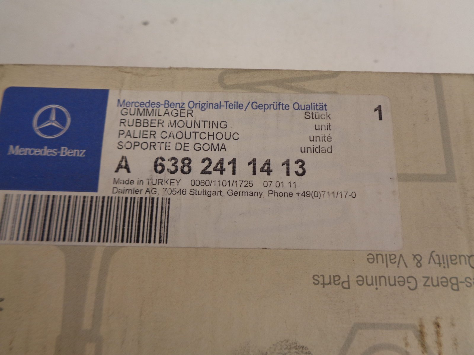 A6382411413 VITO W638 MOTORSTEUN NEW OLD STOCK ORIGINEEL MERCEDES-BENZ - Afbeelding 2