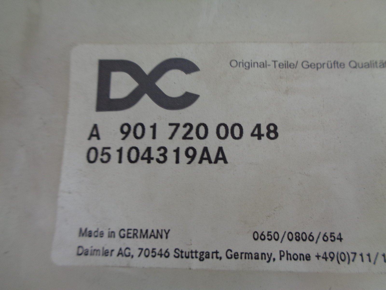 A9017200048 SPRINTER W901 AFDEKPLAAT PORTIER LINKS NEW OLD STOCK ORIGINEEL MERCEDES-BENZ - Afbeelding 2