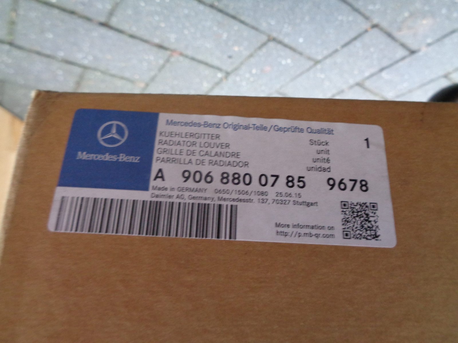 A9068800785 9678 GRILLE NEW OLD STOCK ORIGINEEL MERCEDES-BENZ - Afbeelding 2