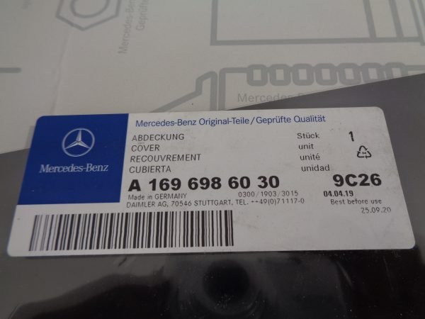 A1696986930 9C26 B-KLASSE W245 STICKER LINKSACHTER NEW OLD STOCK ORIGINEEL MERCEDES-BENZ - Afbeelding 2