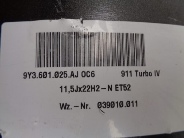 PORSCHE CAYENNE TURBO LICHTMETALEN VELG 22 INCH 9Y3601025AJ O6C - Afbeelding 4