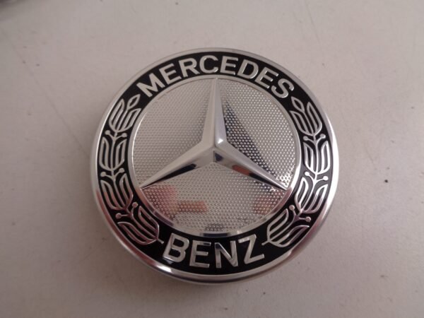 MERCEDES NAAFDOPSET BLACK GLOSS 4X A1714000125 9040 ORIGINEEL - Afbeelding 2