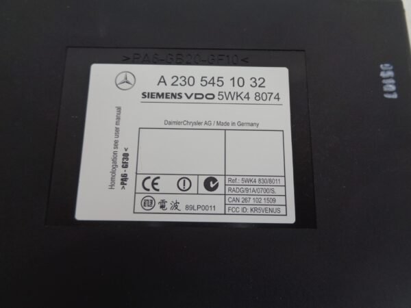 A2305451032 SL R230 MODULE KEYLESS GO NEW OLD STOCK ORIGINEEL MERCEDES-BENZ - Afbeelding 2