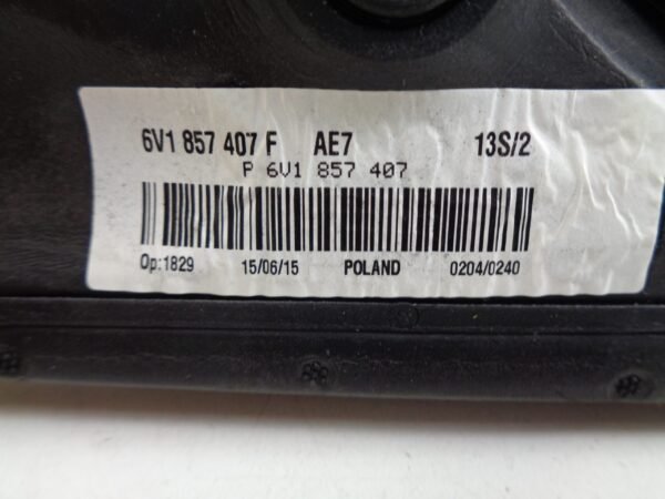 SKODA FABIA 3 SPIEGELHUIS LINKS 6V1857407F - Afbeelding 4