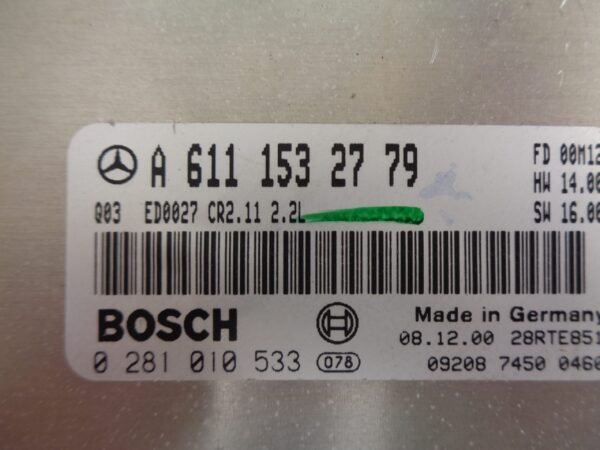 E-KLASSE W210 E220CDI MOTORCOMPUTER ECU SET A6111532779 - Afbeelding 2