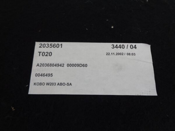 CLK-KLASSE W209 KOFFERBAKMAT ZWART A2036804942 9D60 - Afbeelding 2