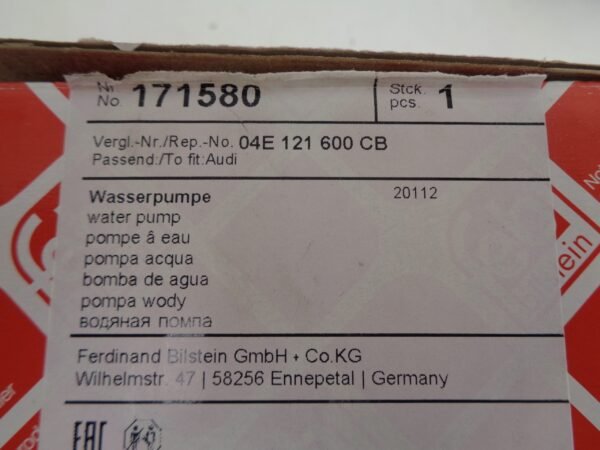 VAG WATERPOMP NIEUW 171580 ( 04E121600CB ) - Afbeelding 2