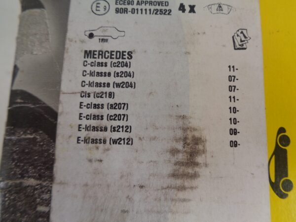 A0004209004 573291J C-KLASSE W204 REMBLOKSET VOOR NEW OLD STOCK JURID - Afbeelding 3