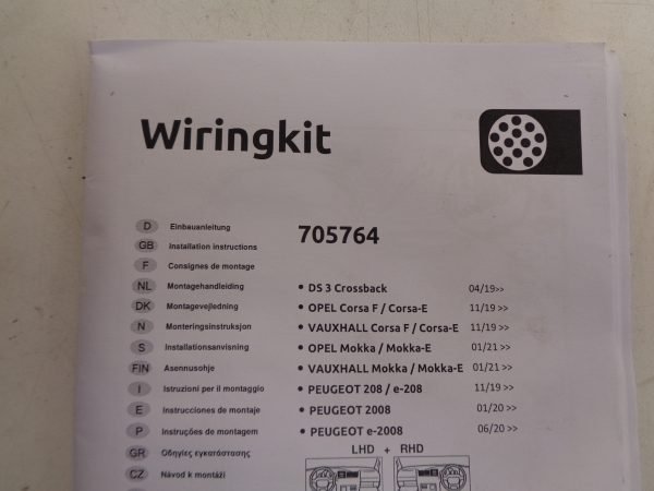 DS3 CROSSBACK AF 19 TREKHAAK KABELSET NIEUW BRINK 705764 - Afbeelding 2