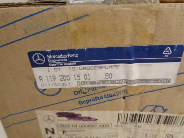 A1192001501 W124 500E M119 WATERPOMP NEW OLD STOCK ORIGINEEL MERCEDES-BENZ - Afbeelding 2