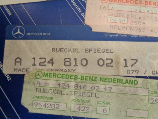 A1248100217 W124 BINNENSPIEGEL NEW OLD STOCK ORIGINEEL MERCEDES-BENZ - Afbeelding 2