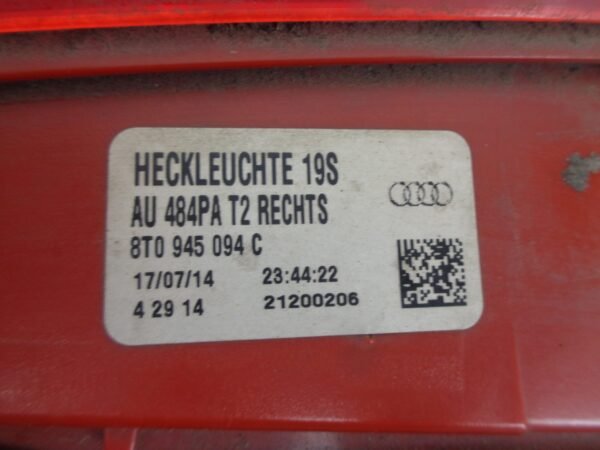 A5 8T LED ACHTERLICHT RECHTS BINNEN 8T0945094C - Afbeelding 2