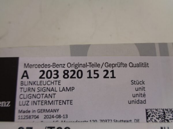 A2038201521 MB C-KLASSE W203 SPIEGELKNIPPERLICHT LINKS NEW OLD STOCK ORIGINEEL MERCEDES-BENZ - Afbeelding 2