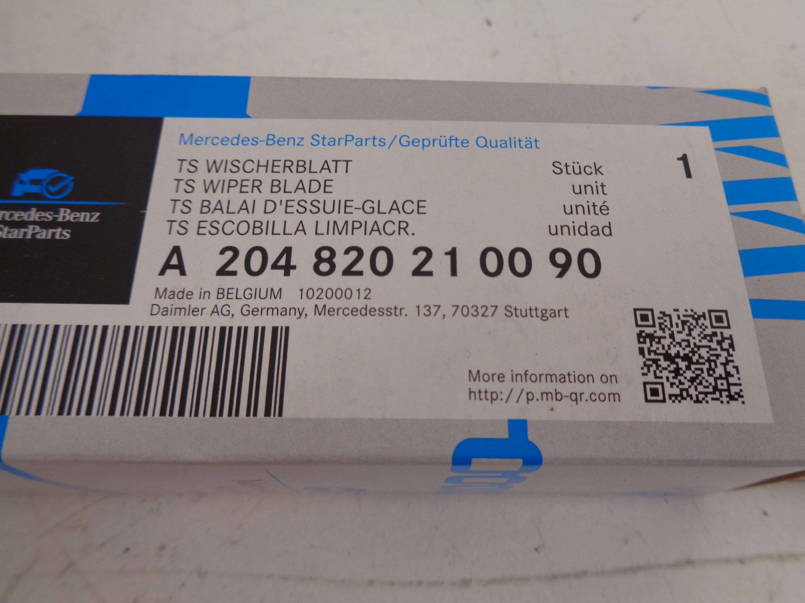 A2048202100 90 C W204 RUITENWISSERBLADSET VOOR NEW OLD STOCK ORIGINEEL MERCEDES-BENZ STARPARTS - Afbeelding 2