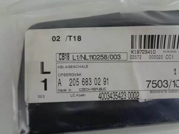 A2056830291 RUBBER INLEG NEW OLD STOCK ORIGINEEL MERCEDES-BENZ - Afbeelding 2