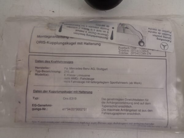A2103100295 E-KLASSE W210 TREKHAAK AFNEEMBAAR NEW OLD STOCK ORIGINEEL MERCEDES-BENZ - Afbeelding 3