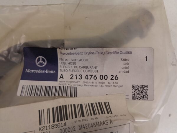 A2134760026 BRANDSTOFSLANG NEW OLD STOCK ORIGINEEL MERCEDES-BENZ - Afbeelding 2