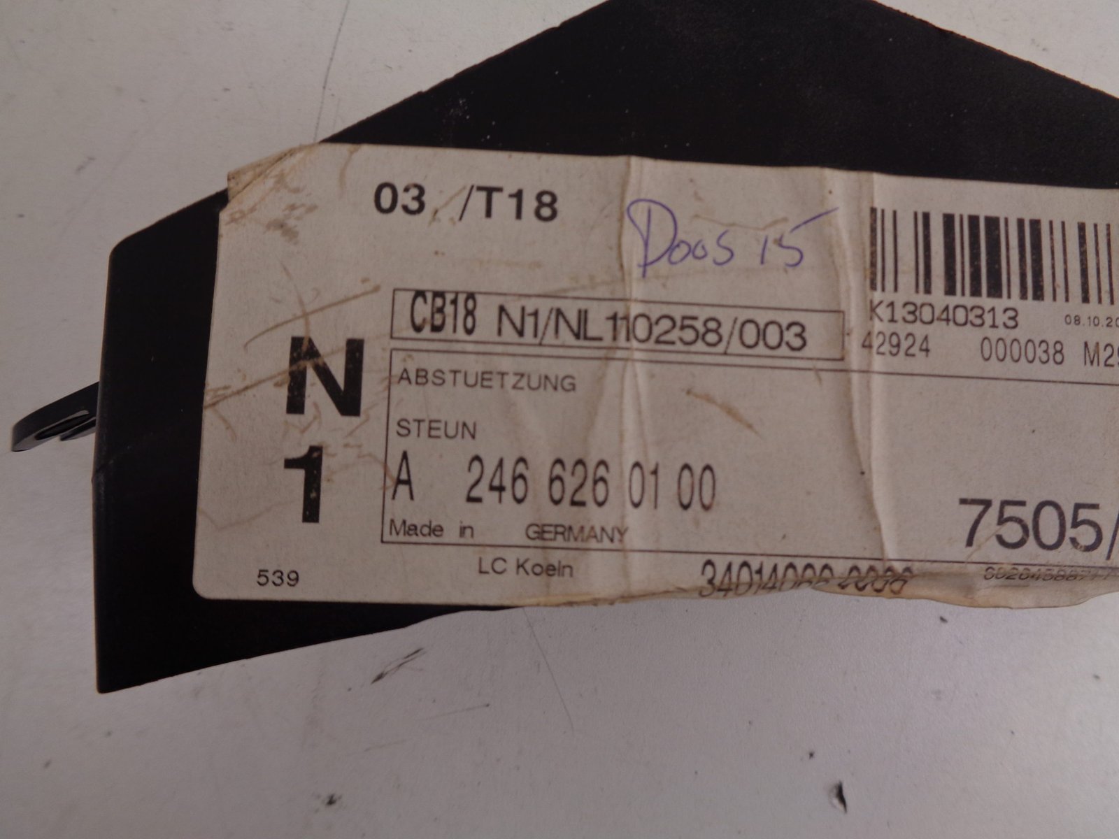 A2466260100 STEUN VOORZIJDE NEW OLD STOCK ORIGINEEL MERCEDES-BENZ - Afbeelding 2