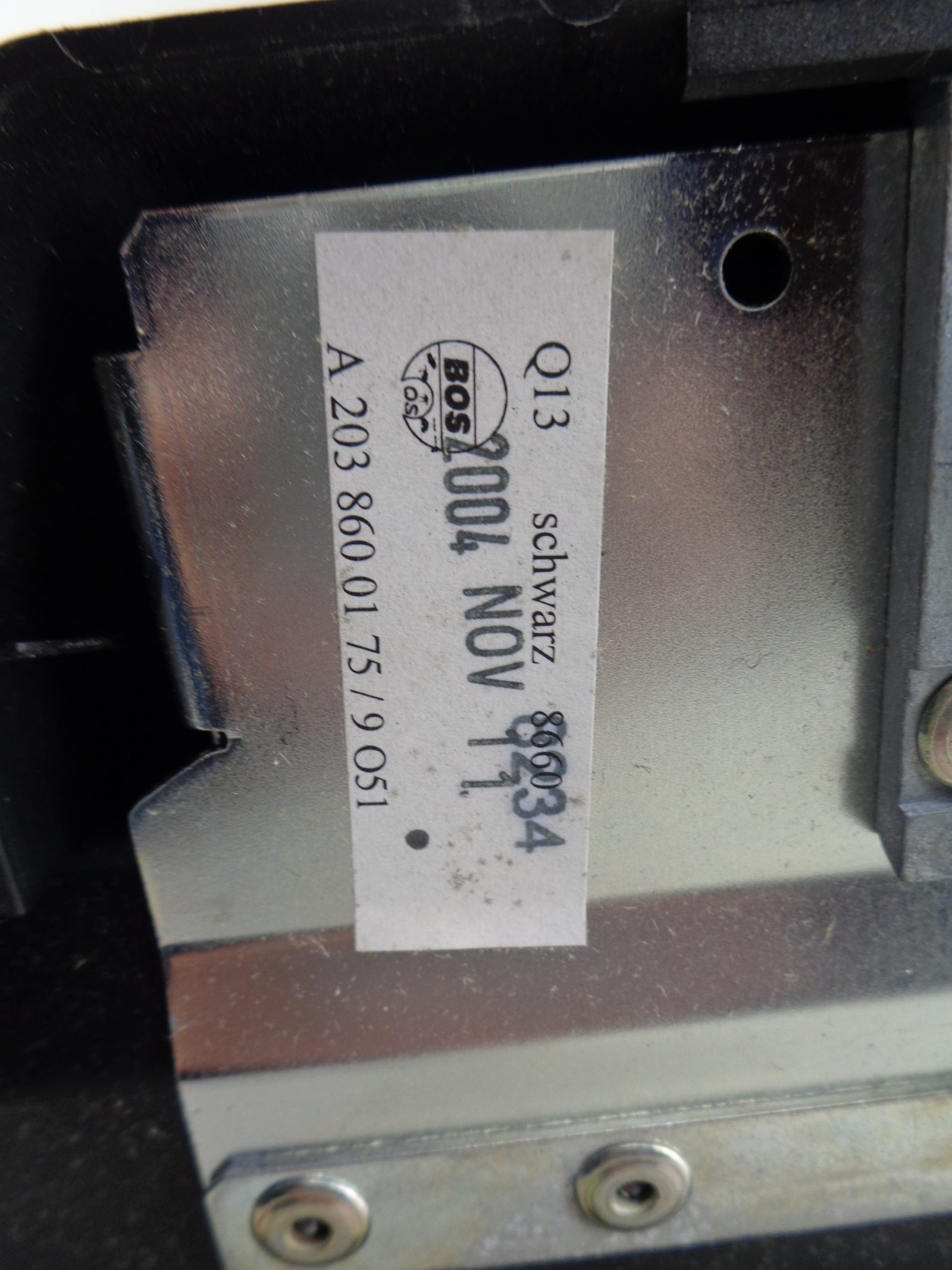 C-KLASSE S203 DUBBEL ROLLO ZWART A2038600175 9051 - Afbeelding 3