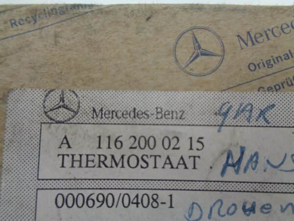 A1162000215 W116 V8 THERMOSTAAT NEW OLD STOCK ORIGINEEL MERCEDES-BENZ - Afbeelding 2
