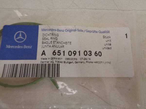 A6510910360 PAKKING INLAATSPRUITSUK NEW OLD STOCK ORIGINEEL MERCEDES-BENZ - Afbeelding 2