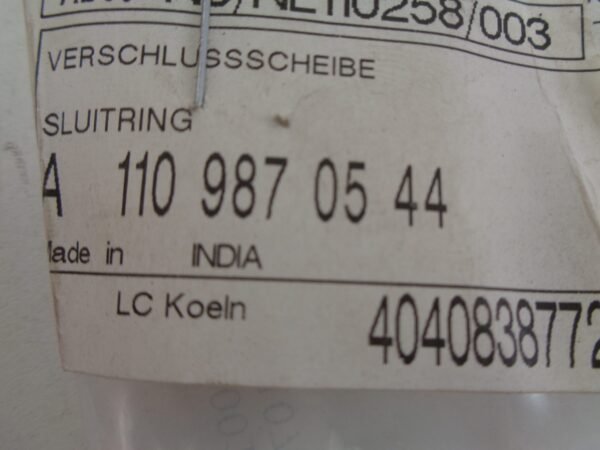 A1109870544 RUBBER DOP NEW OLD STOCK ORIGINEEL MERCEDES-BENZ - Afbeelding 2